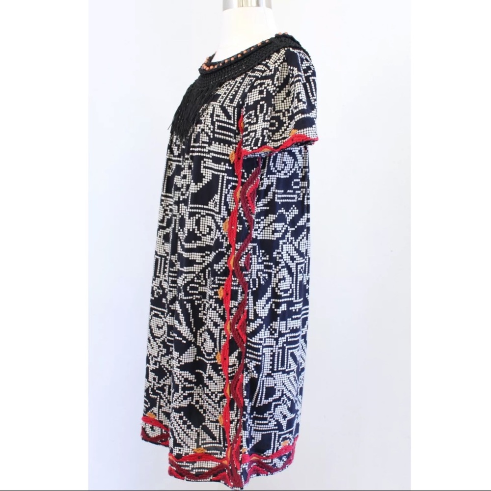Floreat Abelia Fringe Embroidered Beaded Dress - Picture 6 of 9